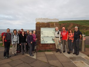 The Group at St Bees Beach at the start of the walk