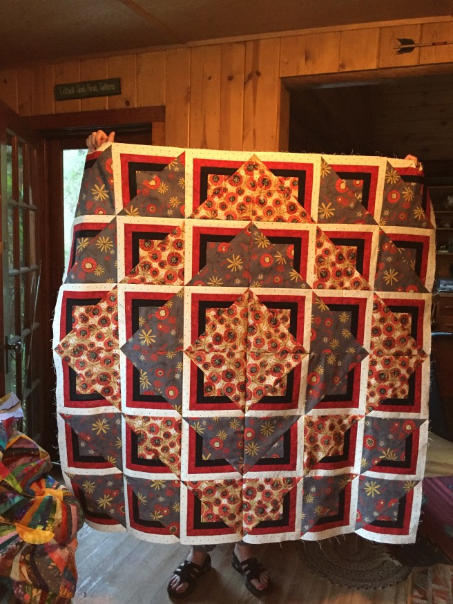 Caroline's almost finished quilt top